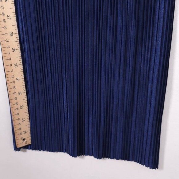 AMANDA UPRICHARD Collina Crinkle Jumpsuit Navy Size XS Pleated Strapless - Picture 11 of 14